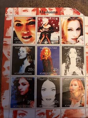 Madonna Art Print Sheet (Stamps) unused Collection from the year 2000